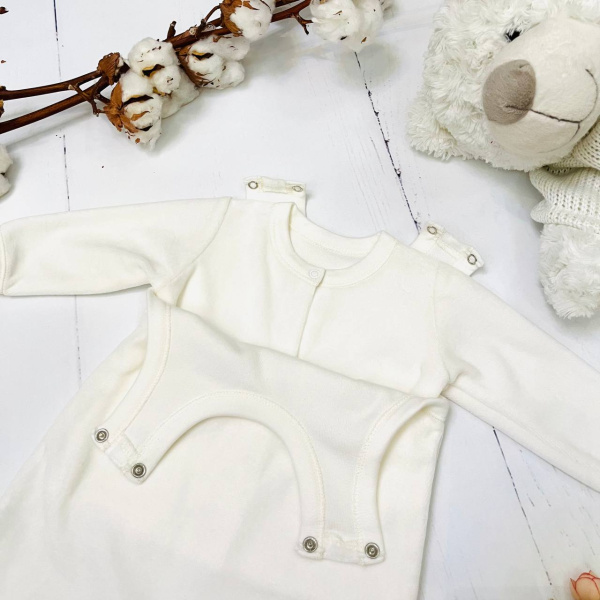 Комплект одежды из 2 предметов для новорожденного (жакет, полукомбинезон) Bebika, состав: 80% натуральный хлопок, 20% полиэстер (20/16-3)